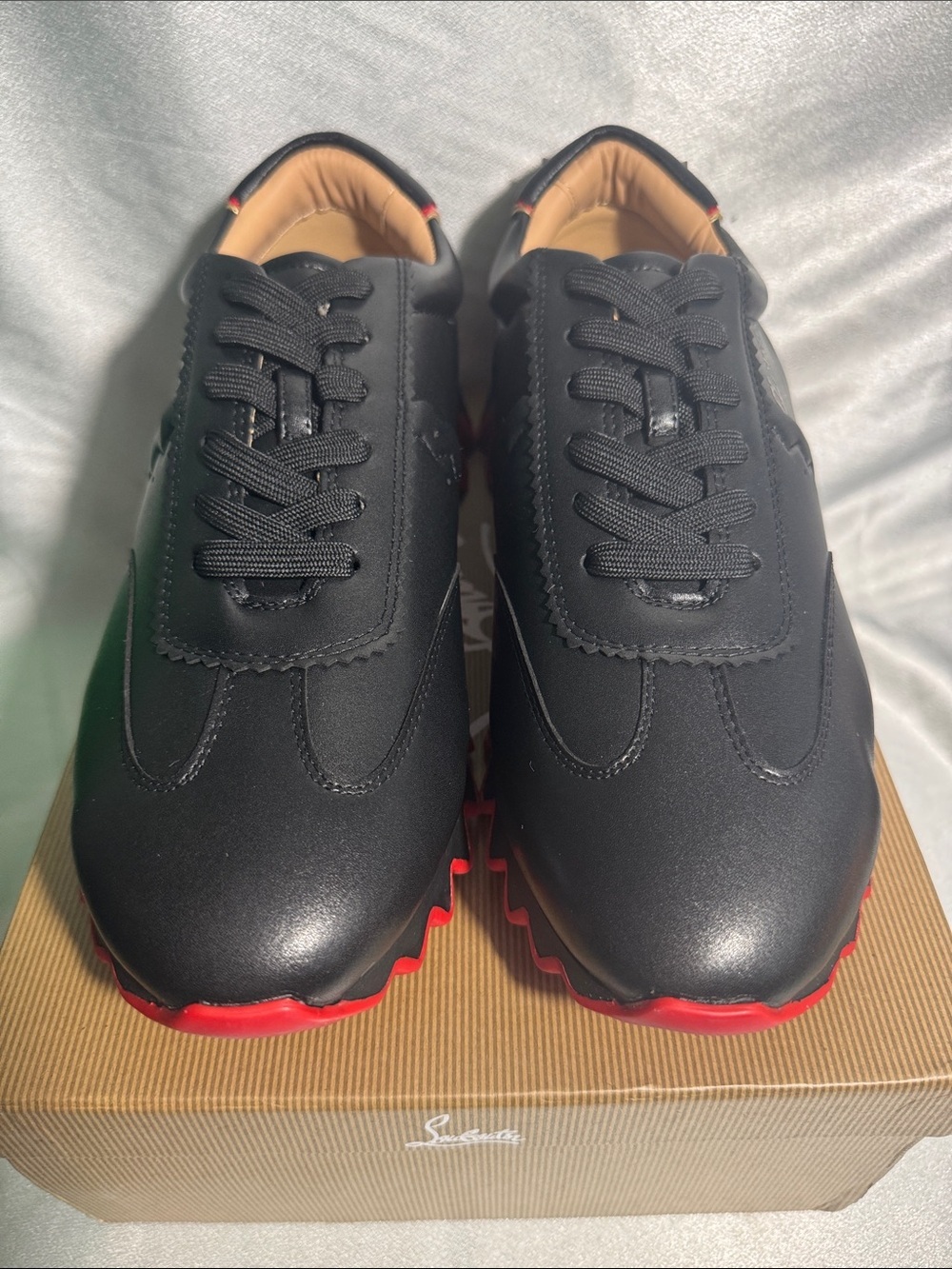 Christian Louboutin Loubishark Sneakers in Black Leather🔥New! Size: 12 - Picture 8 of 12